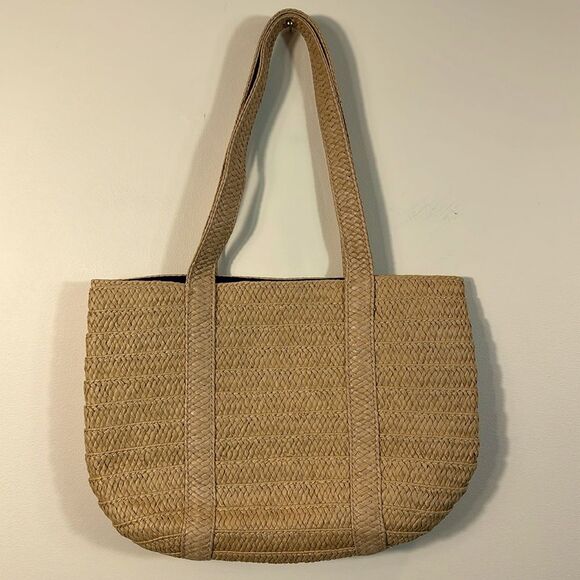 Draper James NWT Everyday Straw Bag Lined Beach Summer Shoulder Purse Boho - Picture 2 of 6